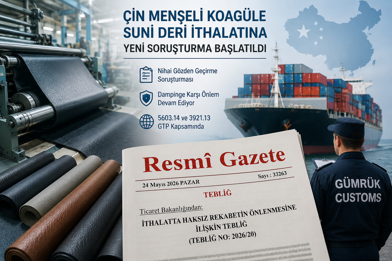 Çin Menşeli Koagüle Suni Deri İthalatına Yönelik Yeni Soruşturma Başlatıldı